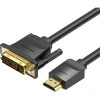 Vention HDMI to DVI 3m Black (ABFBI) - зображення 1