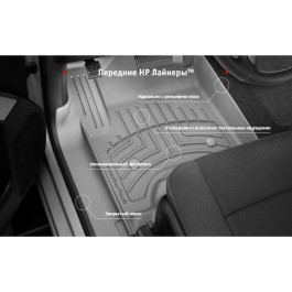   WeatherTech Коврики в салон резиновые с бортиком передние черные Dodge Charger 2011