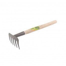 MasterTool Грабли садовые с удлиненной деревянной ручкой 5 зубьев 375x95 мм (14-6196)