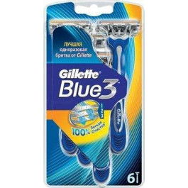 Gillette Бритвенные станки одноразовые  BLUE 3 6 шт. (7702018020294)