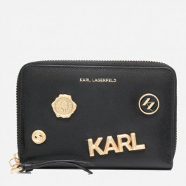 Karl Lagerfeld Жіночий гаманець  K/SEVEN SP ZIP MD WLT PINS чорний (226W3232-999)