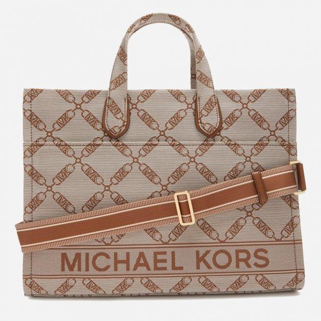 Michael Kors Сумка жіноча  Gigi Large Empire Logo Jacquard Tote Bag бежева (30S3G3GT3J969) - зображення 1