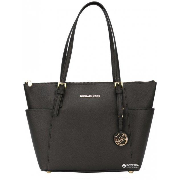 Michael Kors Женская сумка кожаная  Jet Set Item Tote 30F2GTTT8L001 Черная - зображення 1