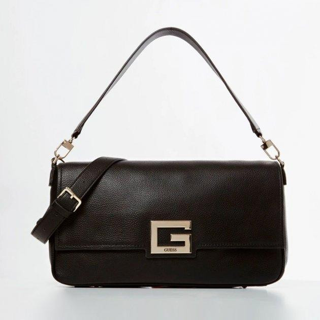 GUESS Женская сумка  BRIGHTSIDE LARGE SHOULDER BAG HWJG7580200-BLA Черная (800070175562) - зображення 1