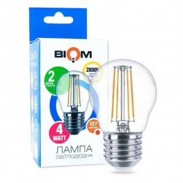 Biom LED FL-301 G45 4W E27 3000К филамент