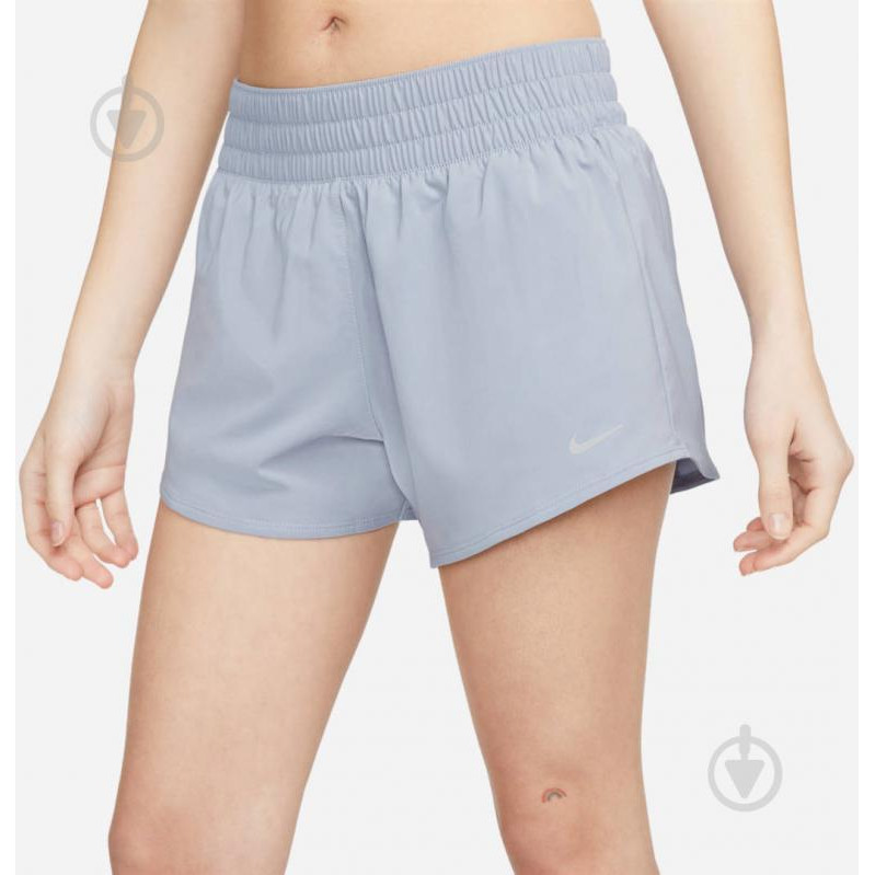 Nike Спортивні шорти  W Nk One Df Mr 3In Br Short DX6010-519 S Indigo Haze/Reflective Silv (196156974101) - зображення 1