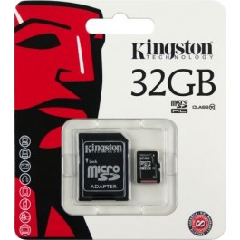 Kingston 32 GB microSDHC class 10 + SD Adapter SDC10/32GB