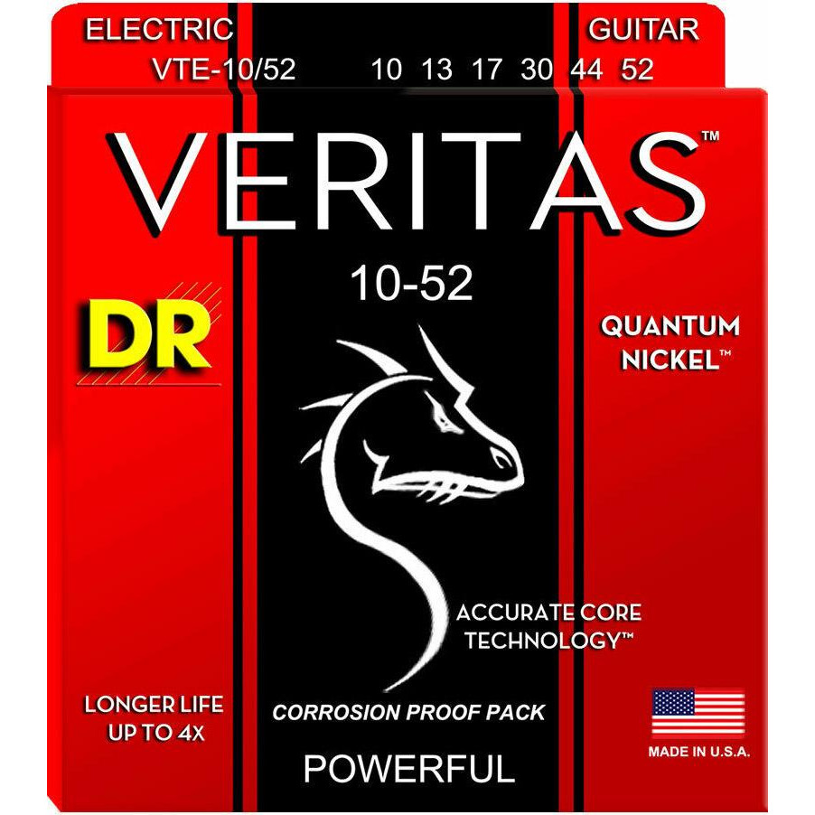DR Струны для электрогитары Veritas Big&Heavy VTE-10/52 (10-52) (29-5-21-40) - зображення 1