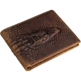 Vintage Кошелек мужской  14380 фактура кожи под крокодила Коричневый