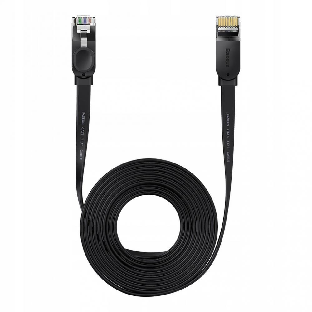 Baseus UTP Cat6 High Speed RJ45 Gigabit Network Cable 8m Black (PCWL-E01) - зображення 1