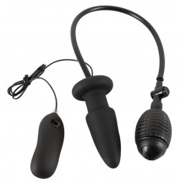 You2Toys Inflatable vibrating butt plug, чорний (4024144609154)