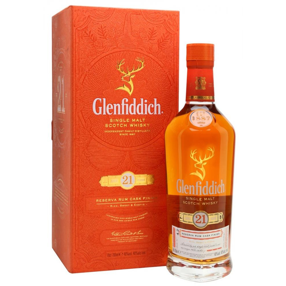 Glenfiddich Віскі 21 Years Old, in tube, 0.7 л (5010327324081) - зображення 1