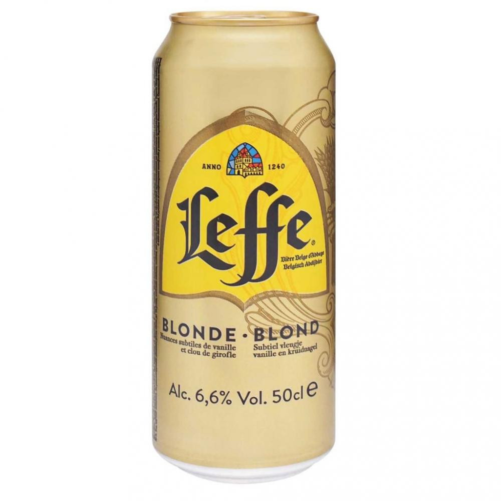 Leffe Пиво  Blonde 0,5л 6,6% ж/б (5410228222941) - зображення 1