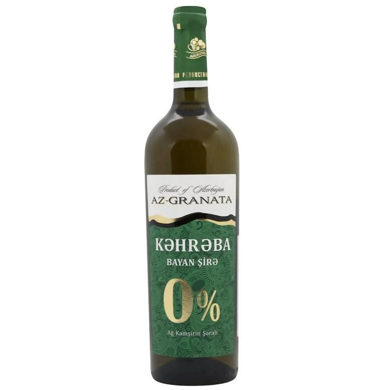 Az-Granata Вино виноградное КЕХРЕБА BAYAN SIRE белое полусладкое, 0% (б/а), 0.75л (4760081508791) - зображення 1