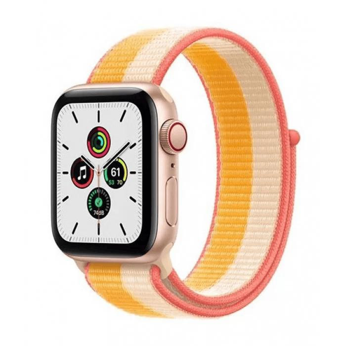 Apple Watch SE GPS + Cellular 44mm Gold Aluminum Case w. Maize/White S. Loop (MKRQ3) - зображення 1