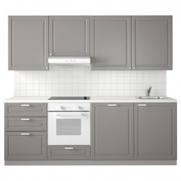 IKEA METOD 394.577.48 Кухня білий МАКСІМЕРА Бодбін сірий 240x60x228 см