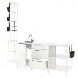 IKEA ENHET 293.381.43 Кухня білий 243x63 5x241 см