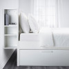 IKEA BRIMNES Каркас с изголовьем 140x200 и LONSET основа под матрас (491.574.57) - зображення 4