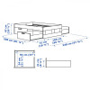 IKEA BRIMNES Каркас с ящиками 160x200 и LONSET основа под матрас (290.187.40) - зображення 9
