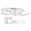 IKEA BRIMNES Каркас с ящиками 180x200 и LONSET основа под матрас (890.187.42) - зображення 9