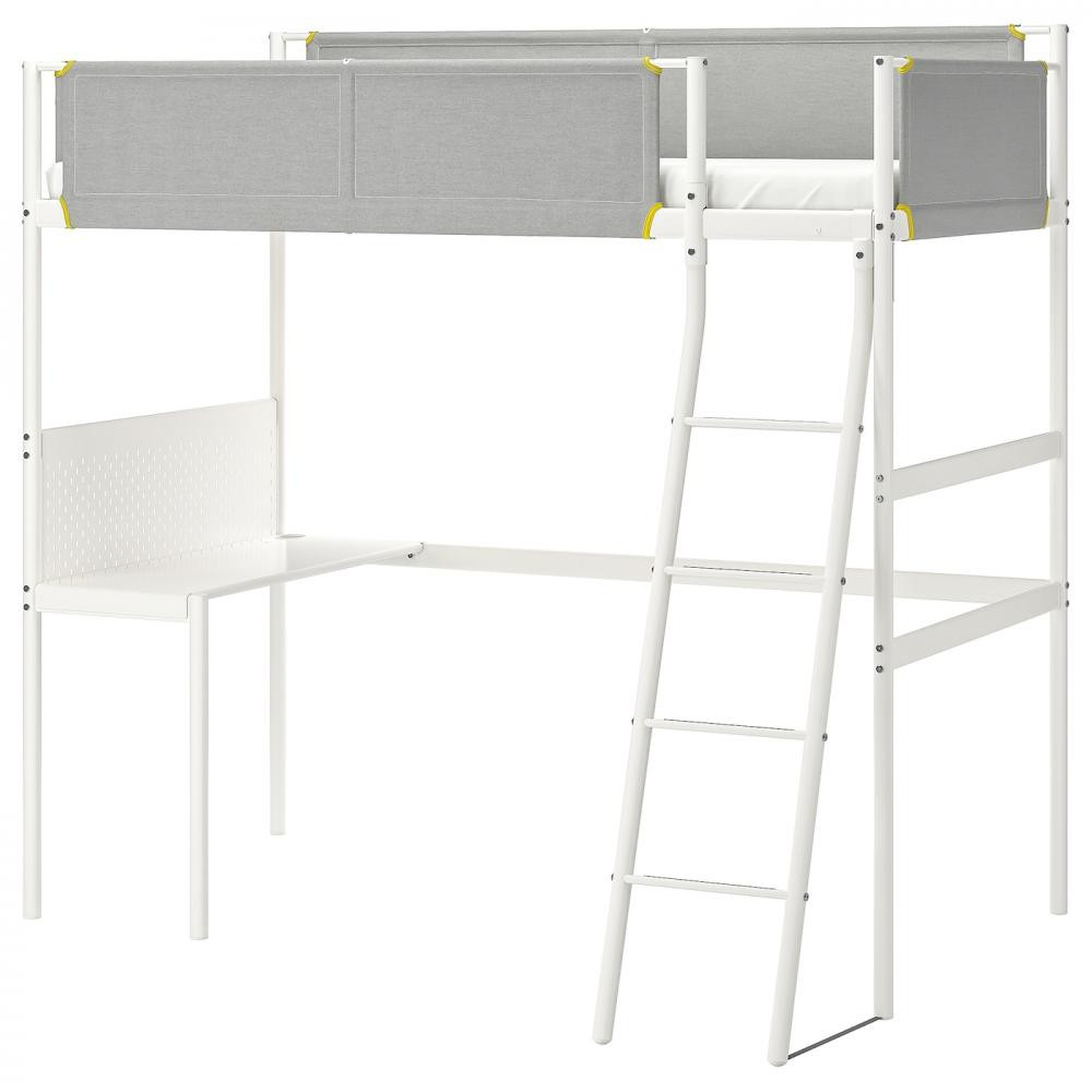 IKEA VITVAL светло-серый 90x200 см (693.025.66) - зображення 1