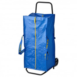 IKEA RULLEBOR/FRAKTA Візок із сумкою, чорний/синій 894.910.28
