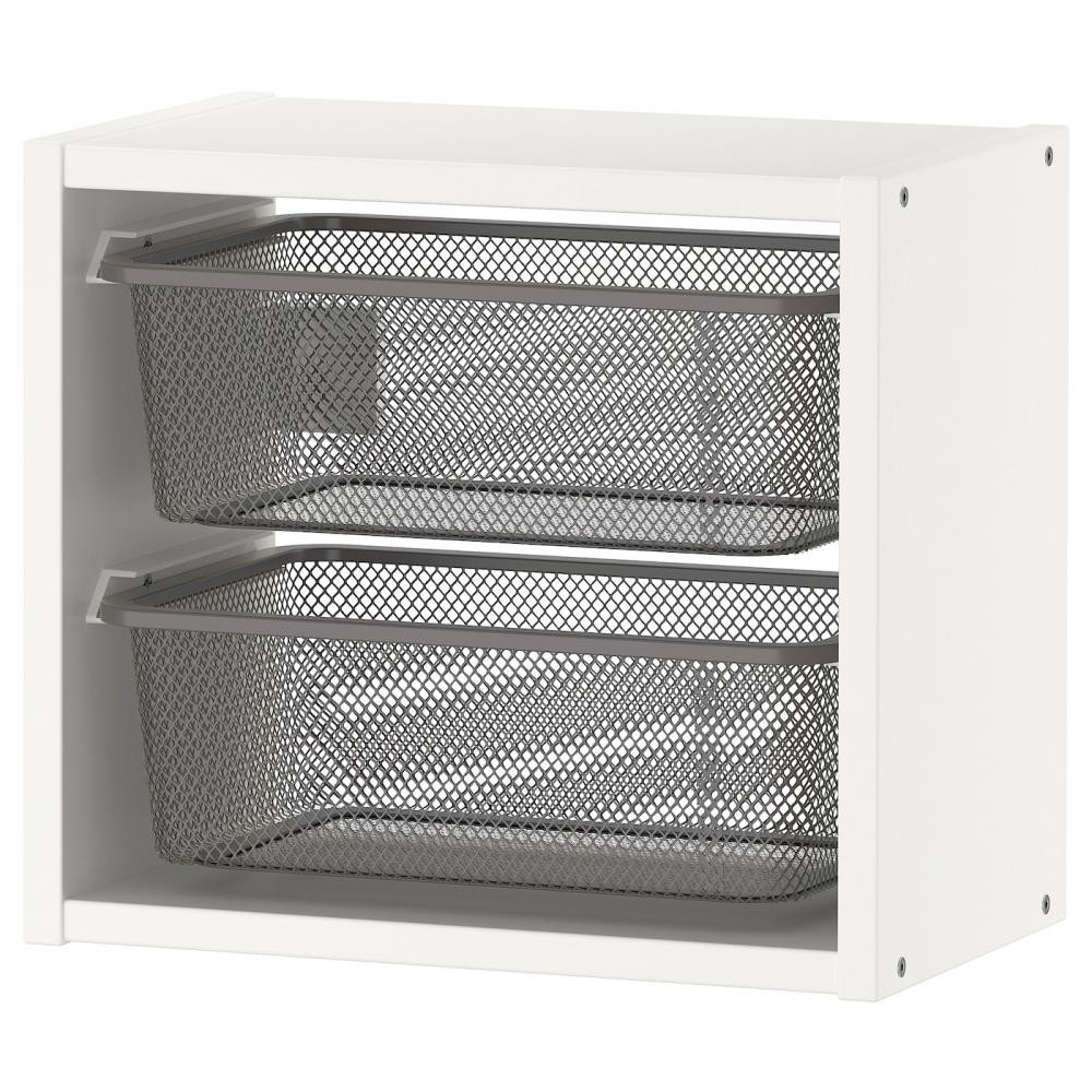 IKEA TROFAST(494.803.43) Настінна шафа, білий / темно-сірий - зображення 1