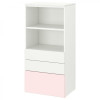 IKEA SMASTAD / PLATSA(494.205.23) стійка, білий ніжно-рожевий / з 3 ящиками - зображення 1
