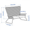 IKEA HOGSTEN, 394.366.09, 2-місний модульний диван, зовні, білий, КУДДАРНА бежевий, 146 см - зображення 4