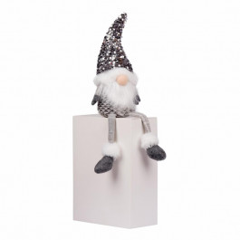 YES! Fun Новорічна фігурка  Гном, срібна паєтка, 45 см (973732)