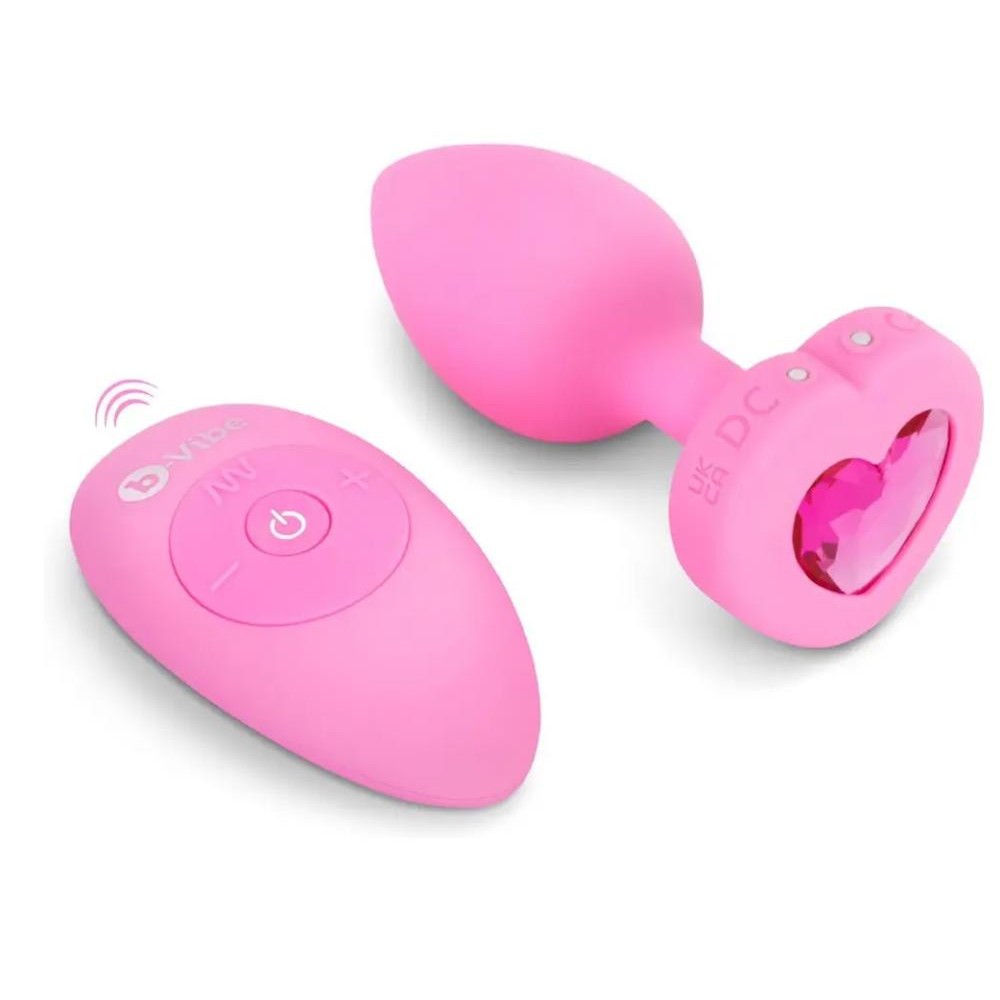 B-Vibe Vibrating Heart S/M, рожева (4890808270998) - зображення 1