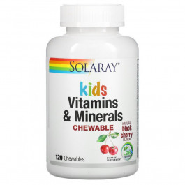 Solaray Мультивітаміни для дітей, Children&#039;s Vitamins and Minerals, , смак вишні, 120 таблеток