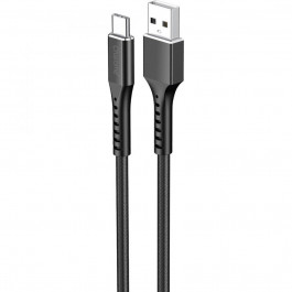 CHAROME C22-02 USB Type-A to USB Type-C 1m Black (6974324910564)
