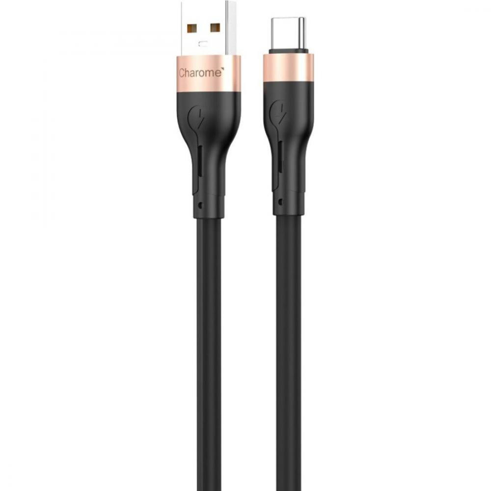 CHAROME C23-02 USB Type-A to USB Type-C 1m Black (6974324910755) - зображення 1