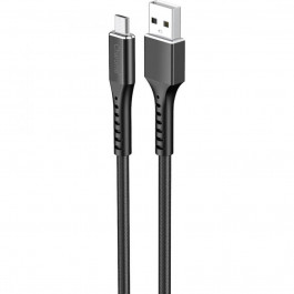 CHAROME C22-01 USB Type-A to Micro USB 1m Black (6974324910557)