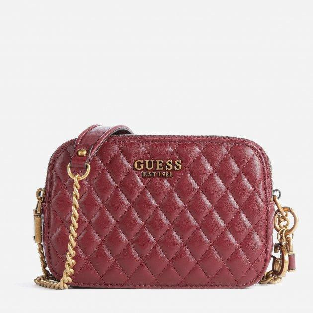 GUESS Сумка крос-боді жіноча  MAILA CAMERA BAG HWQB8661140-MER Бордова (800070266639) - зображення 1