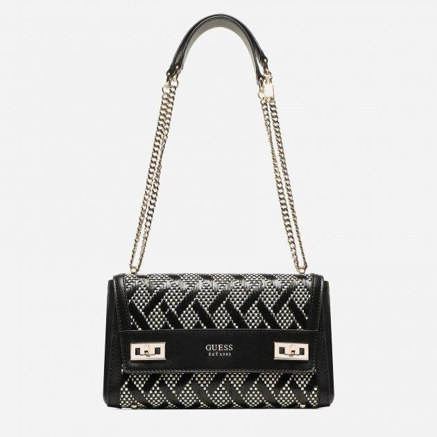 GUESS Сумка крос-боді жіноча  KATEY FLAP SHOULDER BAG HWWR7870190-BLA Чорна (800070292963) - зображення 1