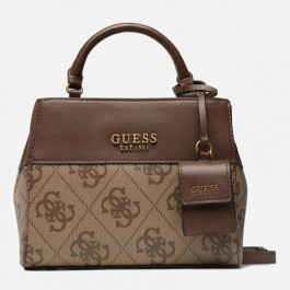 GUESS Сумка крос-боді жіноча  BERTA SML DBL CMPRTMNT SATCHEL LGW HWBB8688050-LGW - (коричнева)