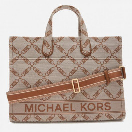   Michael Kors Сумка крос-боді жіноча  Gigi Large Empire Logo Jacquard Tote Bag 30S3G3GT3J969 Бежева (196163824383)