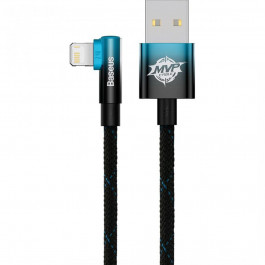 Baseus MVP 2 Elbow-shaped Fast Charging Data Cable USB to Lightning 2m Black/Blue (CAVP000121)