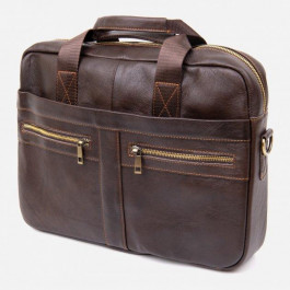Vintage Мужская сумка кожаная  Коричневая (leather-20453)