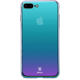 Baseus Glass Case for iPhone 7 Violet/Blue WIAPIPH7-GZ03