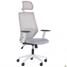 Art Metal Furniture Lead White HR сиденье Нест-19 св.серая/спинка Сетка SL-01 св.серая (377294)