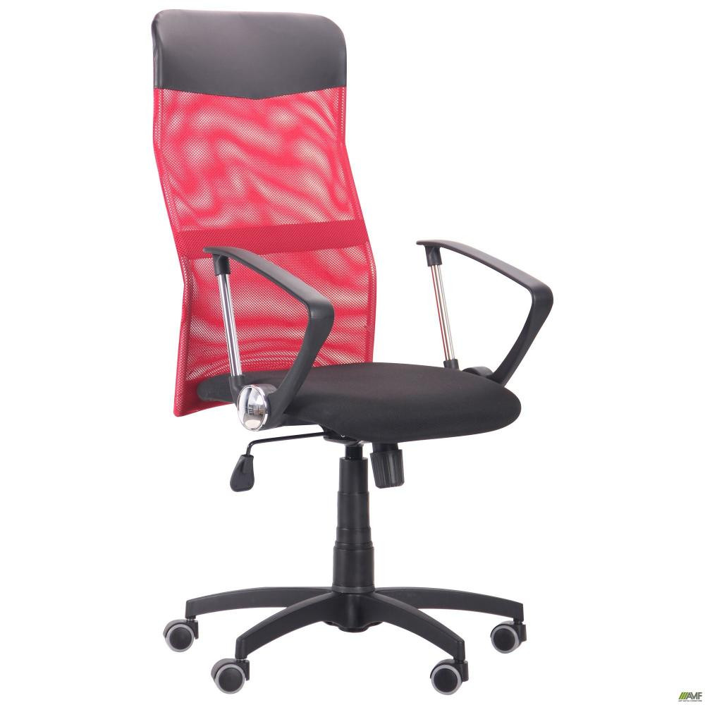 Art Metal Furniture Ultra сиденье А-1/спинка Сетка красная, вставка Скаден черный (210031) - зображення 1