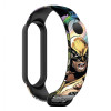 ArmorStandart Ремінець  Superhero для Xiaomi Mi Band 6/5 Capitan America comix Black (ARM59265) - зображення 1