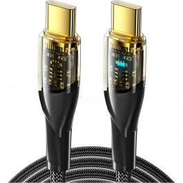 Essager Interstellar Transparent Design Charging Cable Type-C to Type-C 100W 1m Black (EXCTT1-XJ01-P)