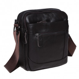 Borsa Leather Мужская сумка через плечо  коричневая (K1223-brown)