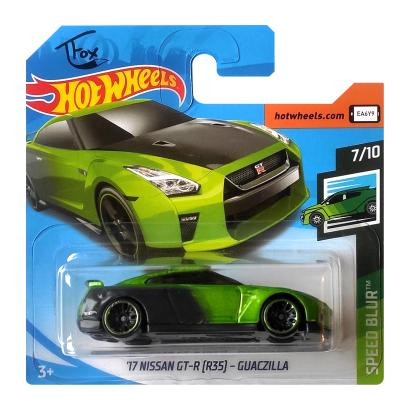 Hot Wheels 17 Nissan GT-R (R35) - Guaczilla Tfox Speed Blur FYD40 Green - зображення 1