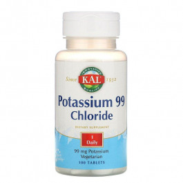 KAL Калий хлорид, Potassium Chloride, , 99 мг, 100 таблеток (CAL-84670)