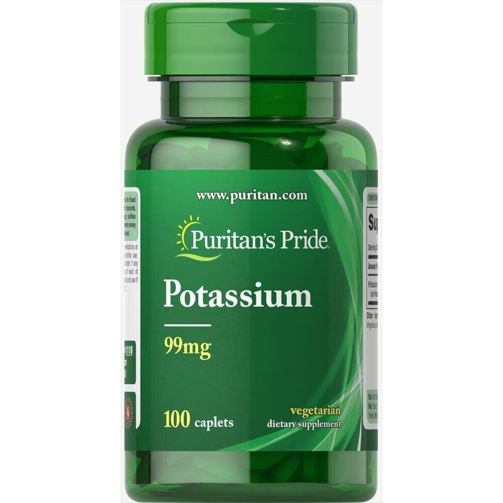 Puritan's Pride Калий, Potassium, , 99 мг, 100 капсул (PTP-11110) - зображення 1